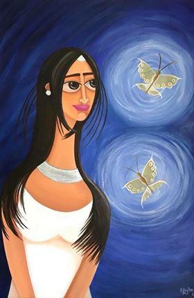 Title: I see the Light! </br>    
Size: 36 x 24 inches</br>     
Medium: Acrylics on Canvas